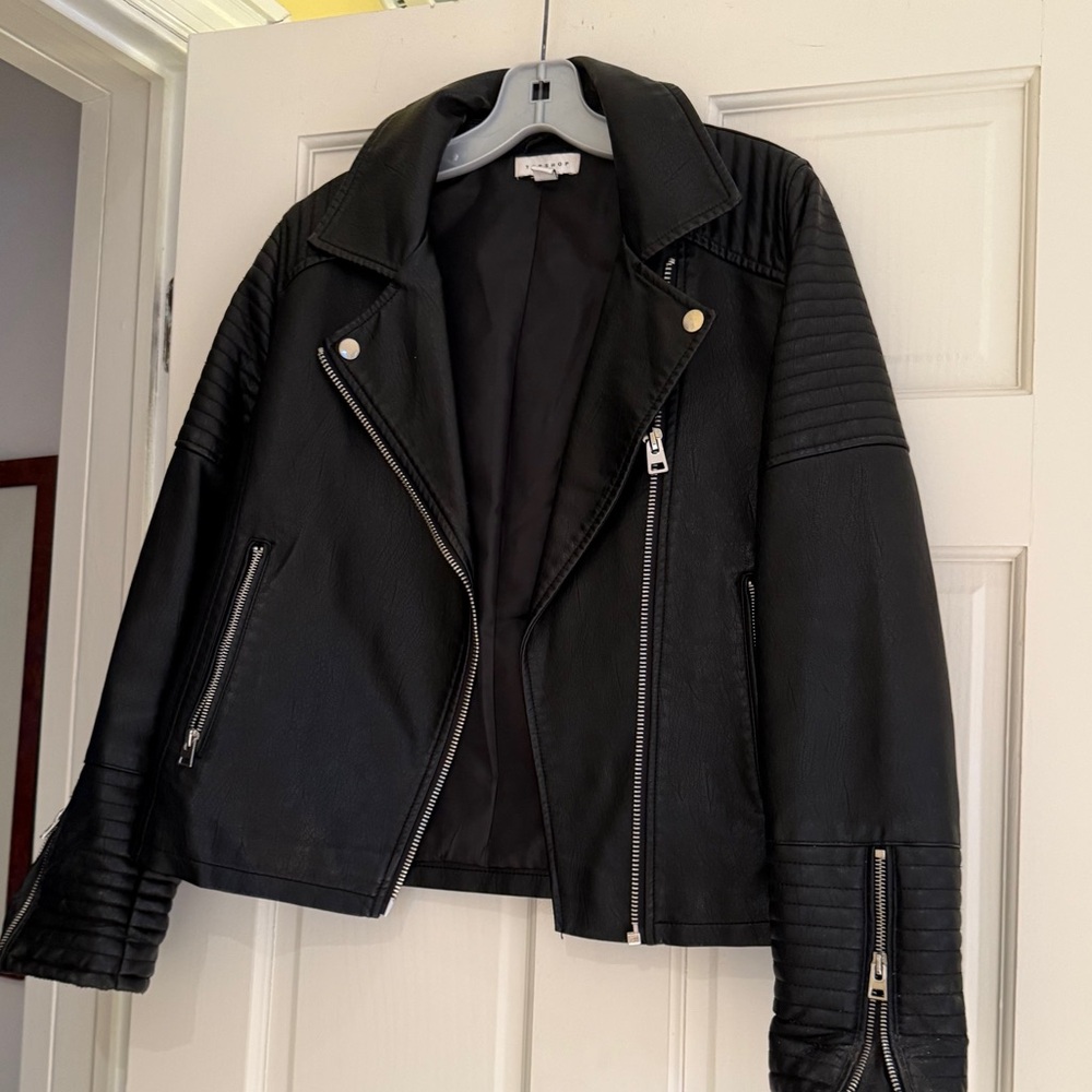Top Shop faux leather jacket size 6
